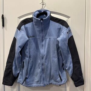 Columbia Titanium Light Blue Fleece Jacket Size Medium